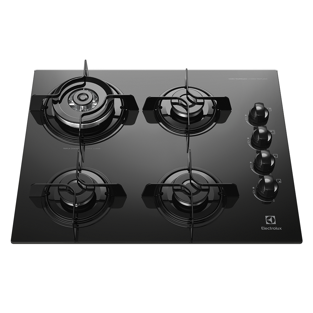 Electrolux Anafe 4Hornallas Vidrio Negro